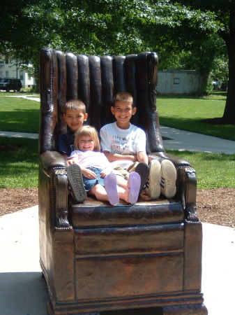 The Kids in Alton, IL.  The chair of Robert Wadlow, "Alton's Gentle Giant"