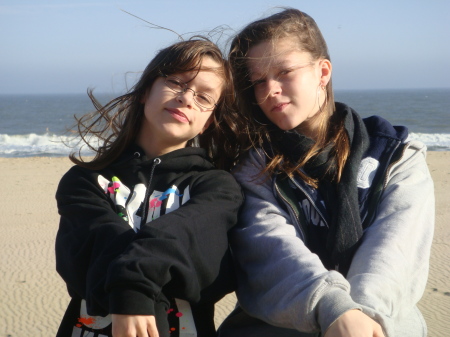 Our girls in Ocean City, MD  Dec. 08