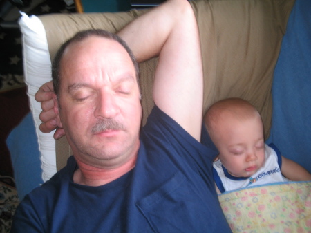 Grandpa and Logan napping