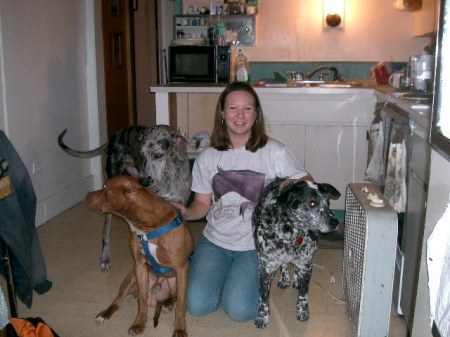 lynda and her dogs