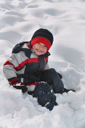 Playing in the snow!