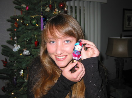 Phoenix with her Japanese Christmas Ornament 2005