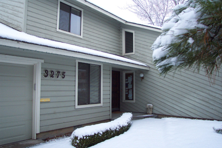 Boise house in snow