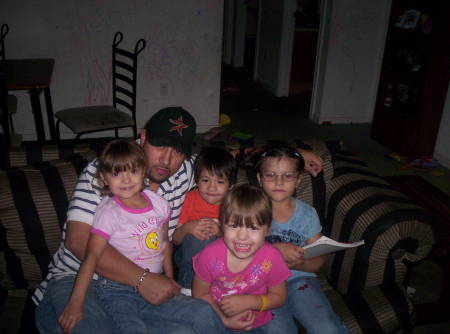 my husband with the kids