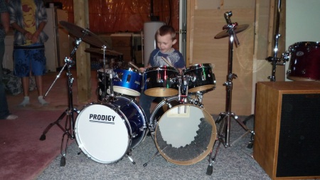 NATHAN ON THE DRUMS