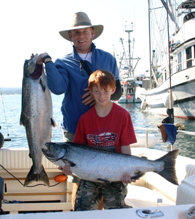 Fishing with my son Conner in Campbell River, BC