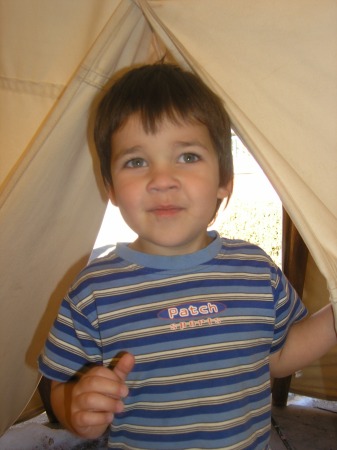ethan at the Tipi