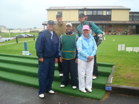 The Fam (and Mike the caddy) at Lahinch