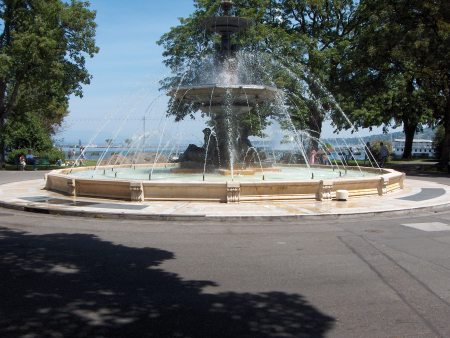 Fountain by Lake Geneva, Switzerland
