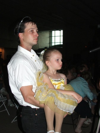 Cierra and her dad Daniel at the dance recital.