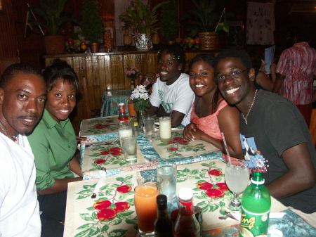 Family meal Negril 2006