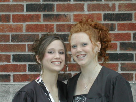 My daughter Taylor and her best friend Sam at 8th grade graduation.