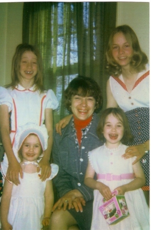 Haskins girls at Easter time circa 1972