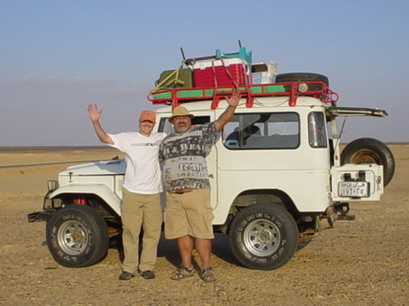 Traveling in the Sahara desert with a good friend