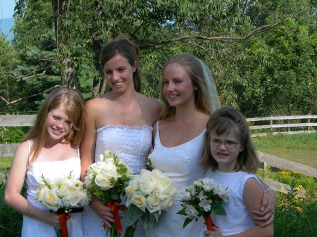 All my girls at Monica's wedding