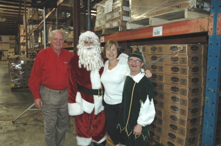 Henry,Santa, Anna, Rooster-Xmas 2009