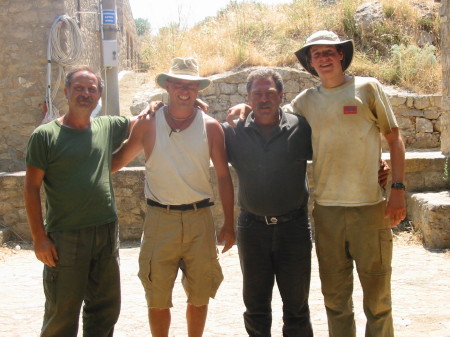Two Sicilian workmen, me and a student