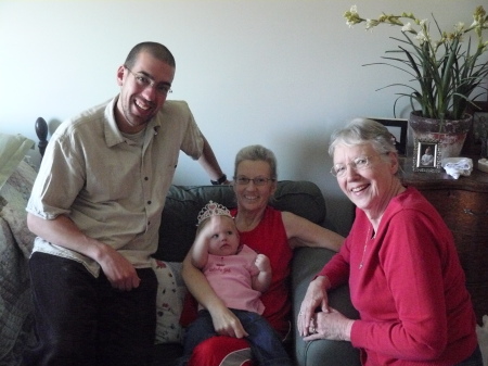 MY BROTHER, MOM, LILLY AND MY GRANDMOTHER