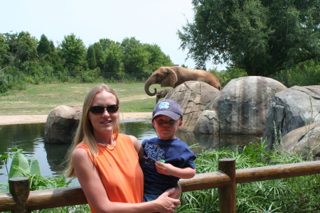 My daughter & grandson at North Carolina Zoo