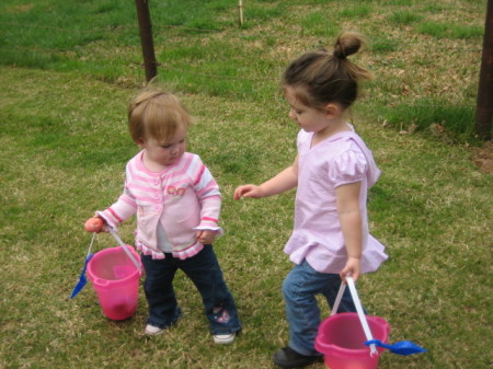 Daughter Briann on left, Niece Sierra on right