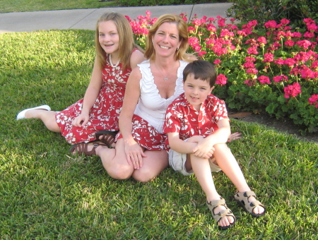 Cathy and children