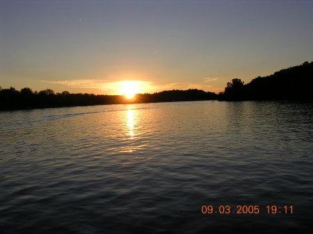 SUNSET ON HALFMOON LAKE