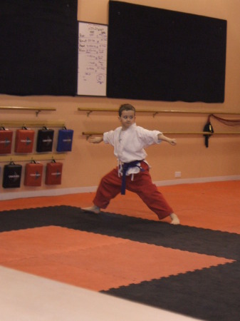My son at karate