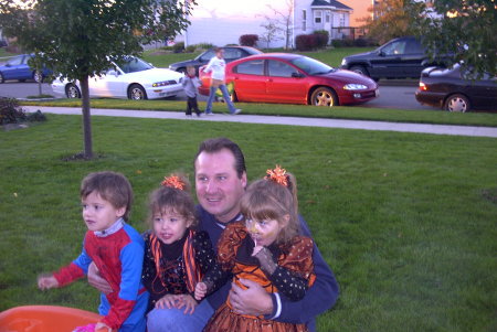 Happy Halloween Son Heath with the Triplets