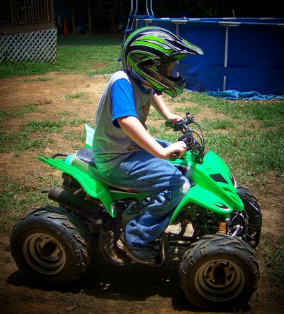 Jacob on his ATV