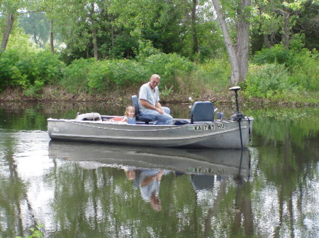 Grandpa and Bailey Fishin