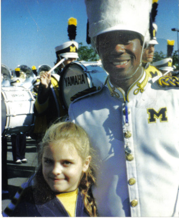 Erin with Michigan Drum Major