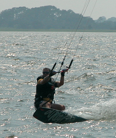 Kitesurfing on Edisto Island