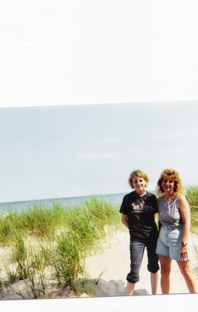 Kelly and me at the beach in Wisconsin.