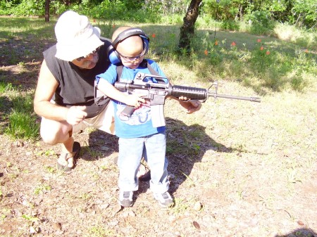 MY GRANDSONS FIRST RIFLE