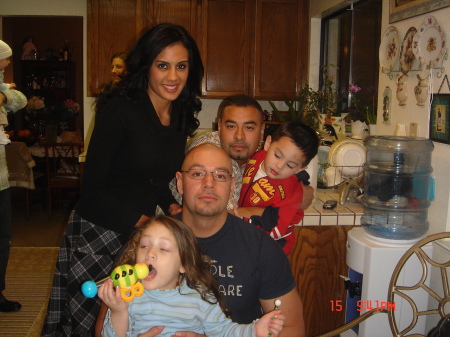 My two brothers with my niece and nephew