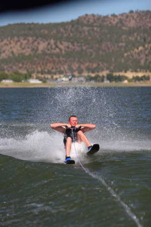Troy trying to learn to ski..he he he