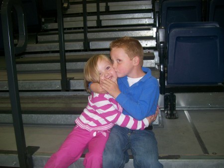 Jacob kissing his friend Zoey