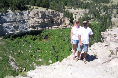 My husband & I on Sunlight Cliff