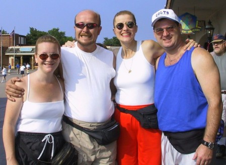 My sister-in-law, Pam, brother-in-law, Randy, wife, Stacey & me-Kings Island - July 2004