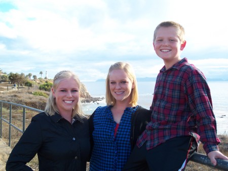 Our kids on the cliff near our house in RPV