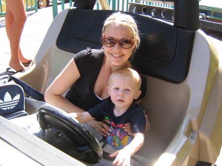 Allison and her son Evan at Disneyland