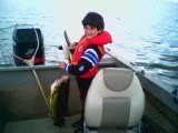 Kyle's first fish.