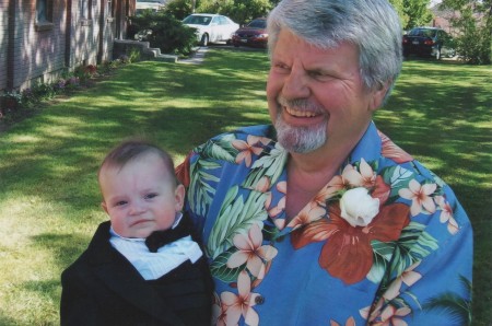 Grandpa George and Joshua - the "ring bearer"