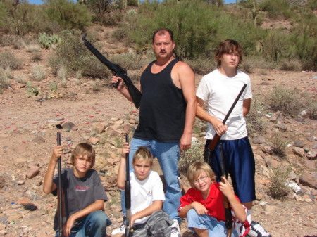 all my boys at the shooting range