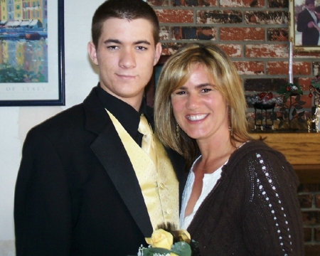 My oldest son and me Prom night
