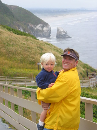 Me (in Oregon) with my other son...cutest 20-month-old on the planet.