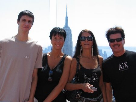 My kids and brother at "Top of the Rock" NY