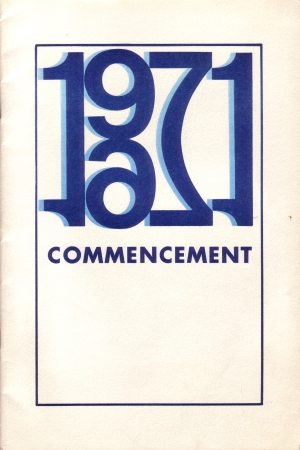 1971 Commencement Book Cover