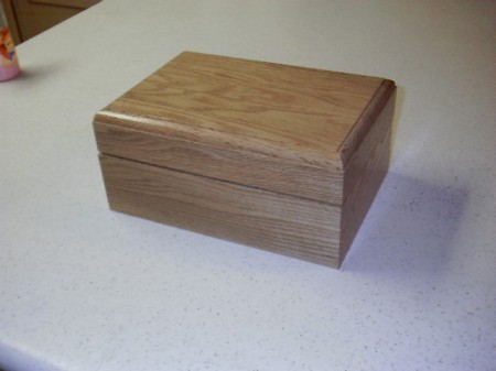 Oak keepsake box