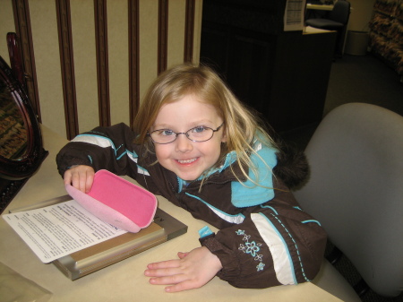 Allison's new glasses Dec. 2008